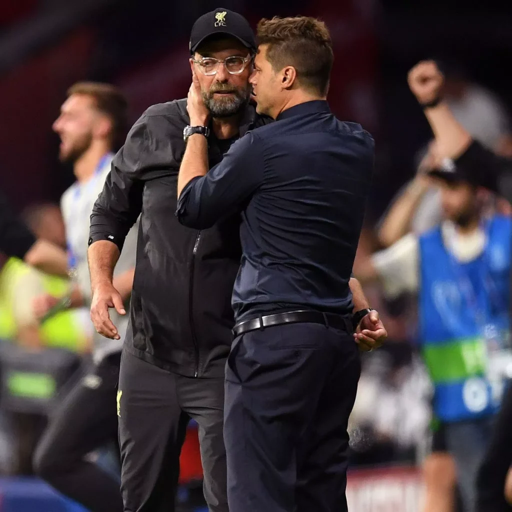 Jurgen Klopp and Mauricio Pochettino. Credit: Football London