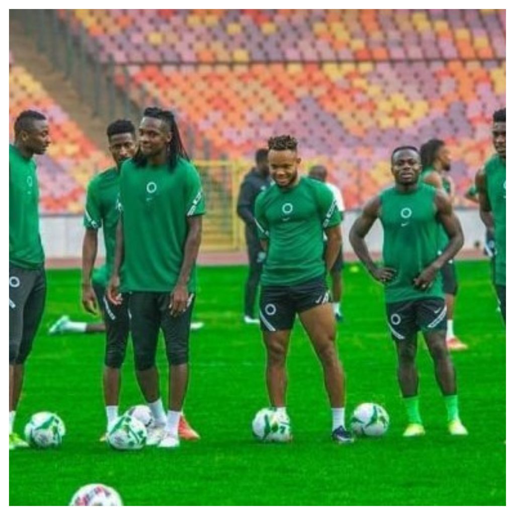 Super Eagles players during training. Credit: Own Goal Nigeria