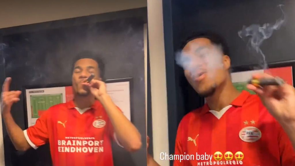 PSV star caught smoking amidst title celebrations