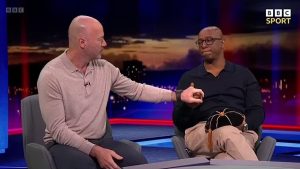 EPL: Arsenal legend Ian Wright struggles to hold back tears on live TV amids Gunners' title loss 2 Credit: BBc