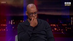 EPL: Arsenal legend Ian Wright struggles to hold back tears on live TV amids Gunners' title loss 1 Credit: BBC