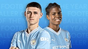 Phil Foden and Khadija Shaw scoops FWA awards. Credit: Skysports