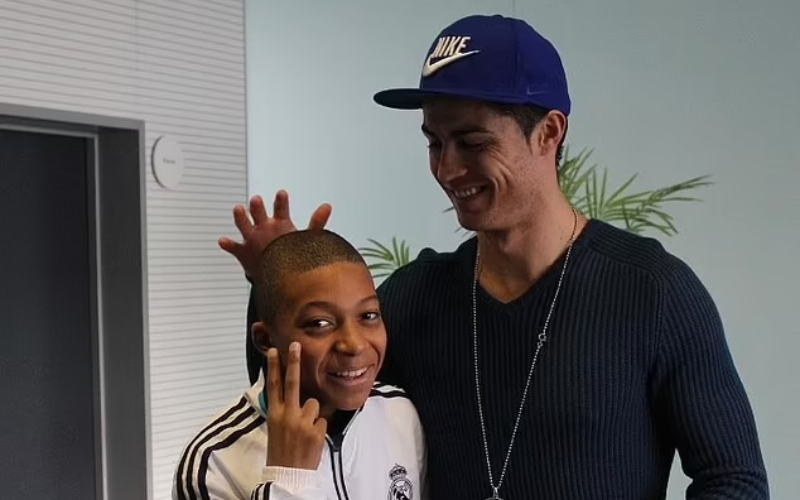 Kylian Mbappe and Cristiano Ronaldo. Credit: Instagram