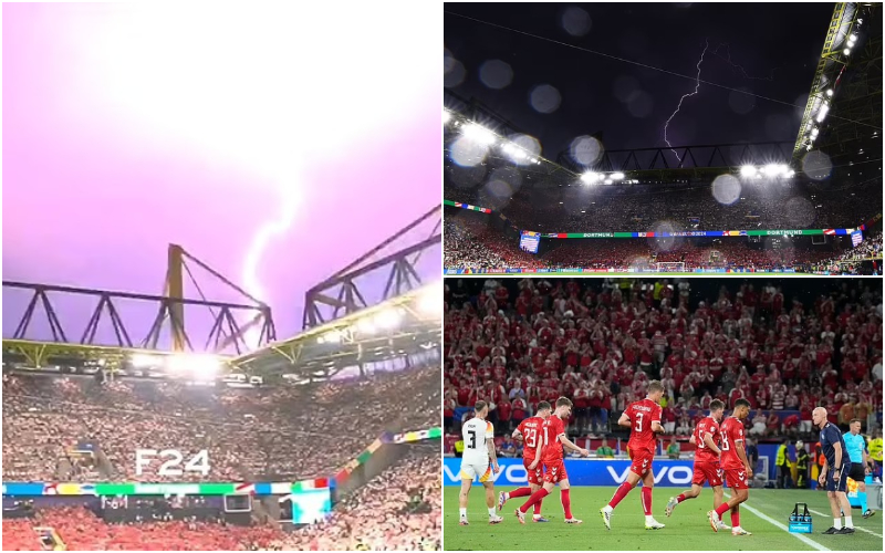 Germany vs Denmark lightning