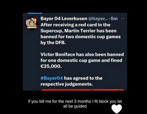 Victor Boniface: Alonso Settles Striker Debate Between Eagles Star And Patrick Schick 3 Screenshot 20240823 071101 Instagram