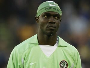 Sam Sodje in action for Super Eagles of Nigeria. 