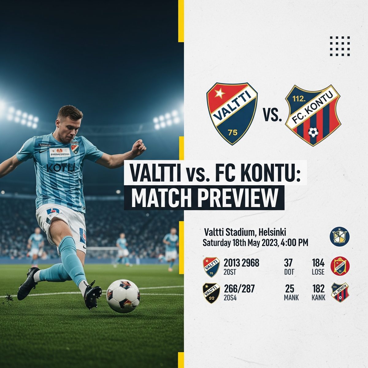Valtti vs FC Kontu preview, prediction, head-to-head, team news, possible line-ups, and betting tips