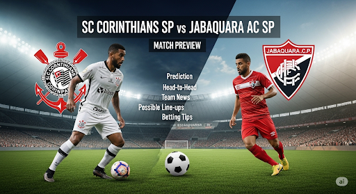 SC Corinthians SP v Jabaquara AC SP preview, prediction, head-to-head, team news, possible line-ups, and betting tips