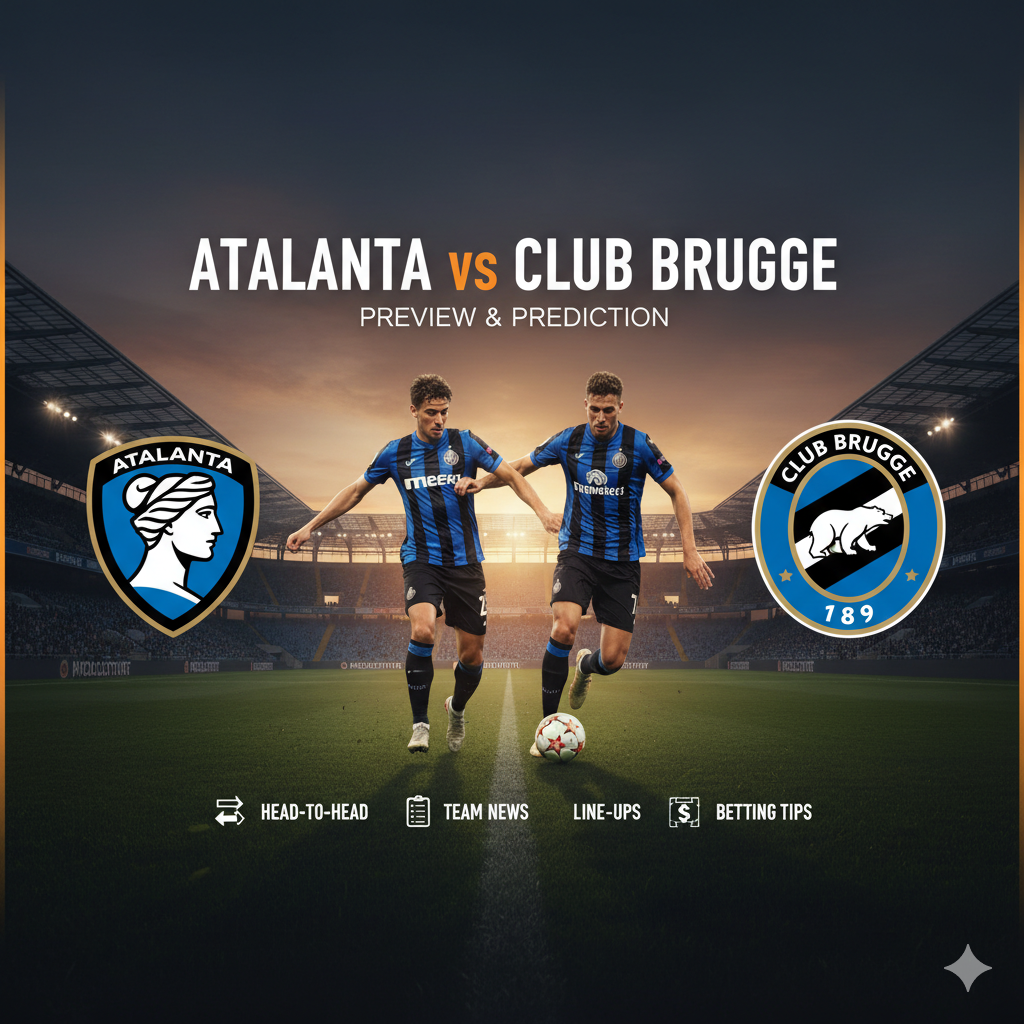Atalanta vs Club Brugge preview, prediction, head-to-head, team news, possible line-ups, and betting tips