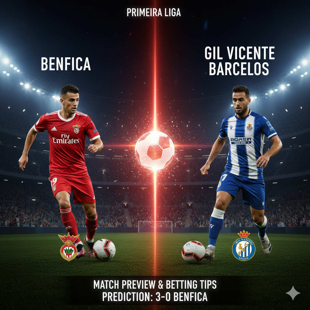 Benfica vs Gil Vicente Barcelos preview, prediction, head-to-head, team news, possible line-ups, and betting tips