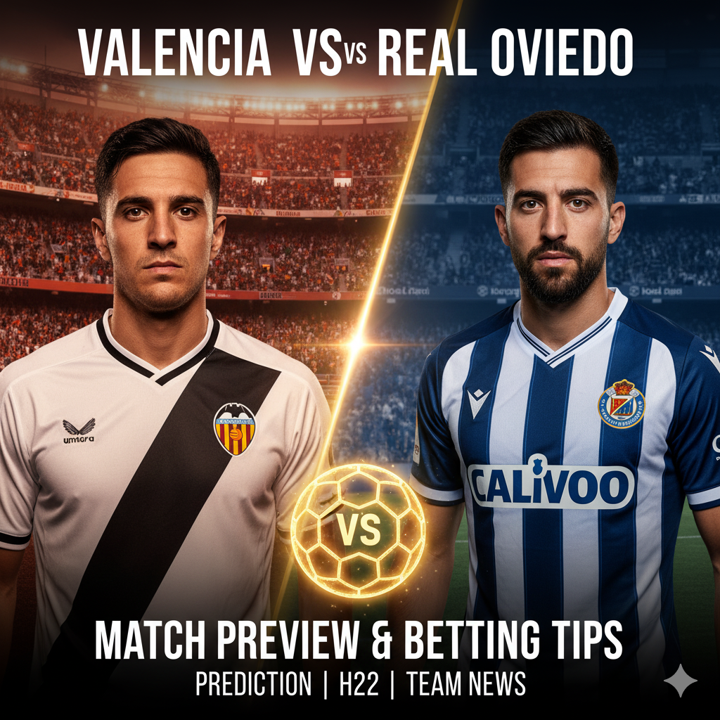 Valencia vs Real Oviedo preview, prediction, head-to-head, team news, possible line-ups, and betting tips