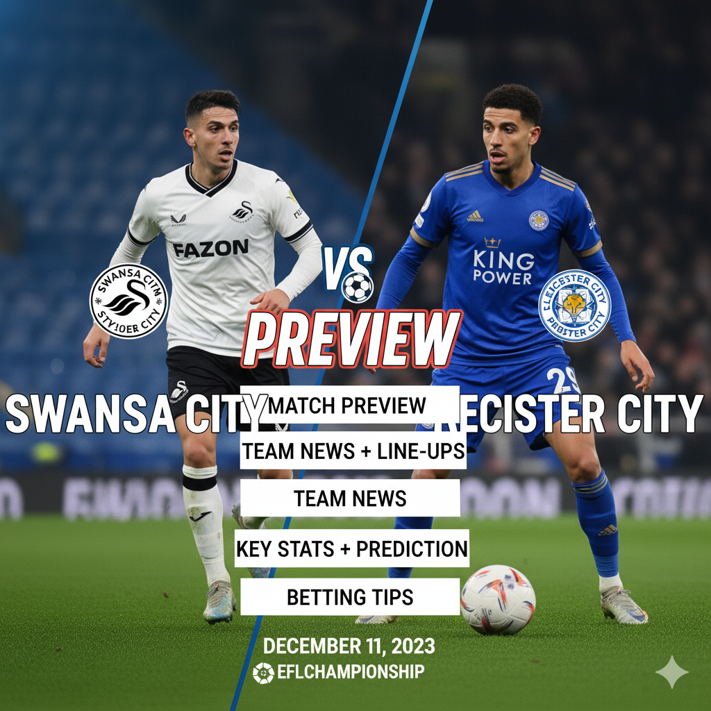 Swansea City vs Leicester preview, prediction, head-to-head, team news, possible line-ups, and betting tips